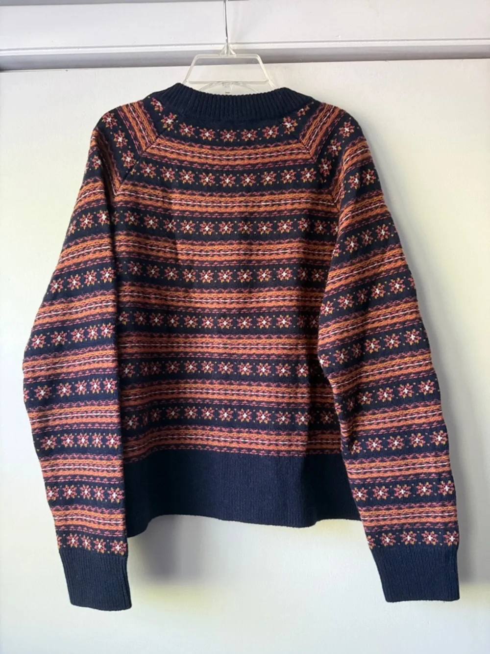 NWT $198 Faherty Highland Fair Isle Cardigan Sweater Women’s Small Wool Blend